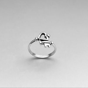 Sterling Silver Key To My Heart Ring, Love Ring